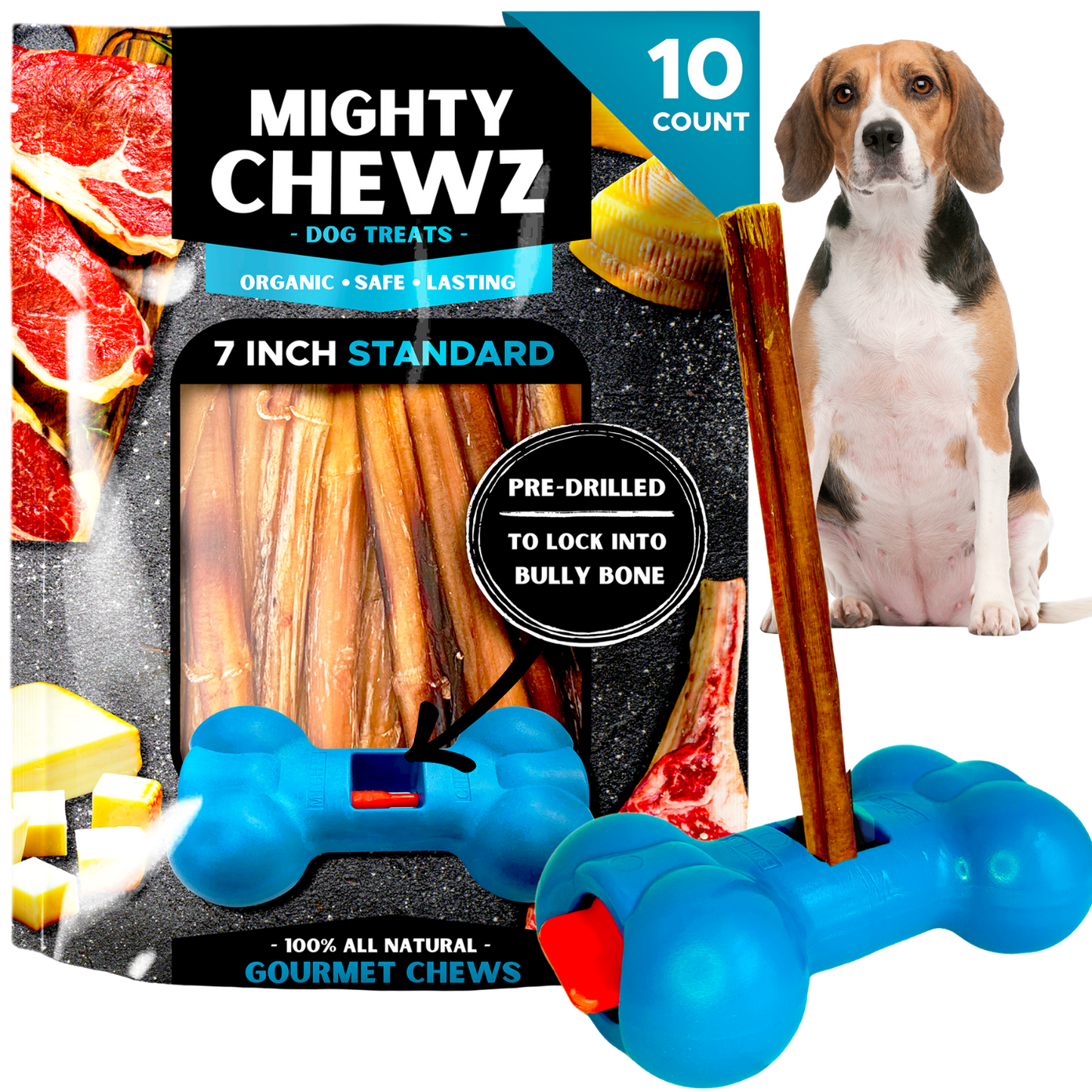 7" Standard Bully Sticks - Bully Bone Included